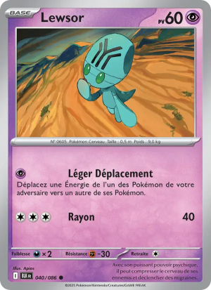 Carte Pokémon Lewsor 040/086 – Foudre Noire