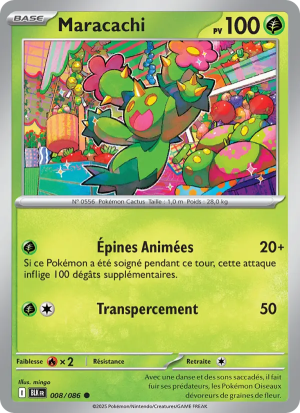 Carte Pokémon Maracachi 008/086 – Foudre Noire