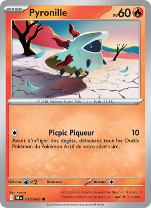 Carte Pokémon Pyronille 015/086 – Foudre Noire