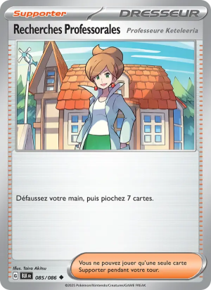 Carte Pokémon Recherches Professorales Professeure Keteleeria 085/086 – Foudre Noire
