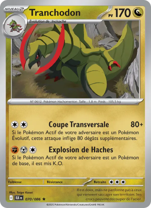 Carte Pokémon Tranchodon 070/086 – Foudre Noire