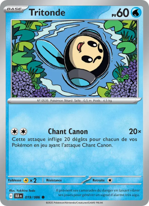 Carte Pokémon Tritonde 019/086 – Foudre Noire