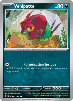 Carte Pokémon Venipatte 054/086 – Foudre Noire