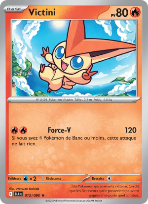 Carte Pokémon Victini 012/086 – Foudre Noire