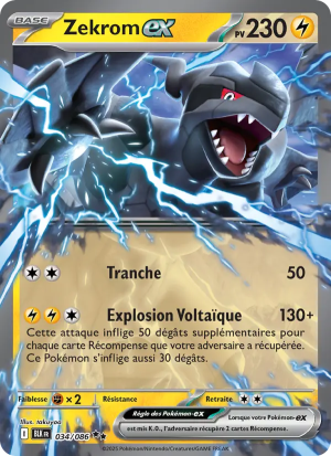 Carte Pokémon Zekrom ex 034/086 – Foudre Noire